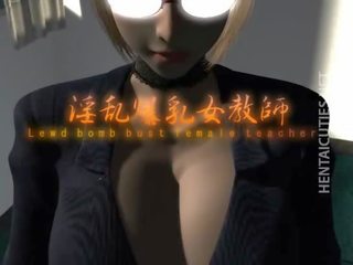 Stockinged 巨乳 3d 無盡 slattern 給 bj