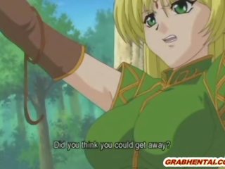 Bondage hentai Elf with bigboobs exceptional fucked bigcock in the forest