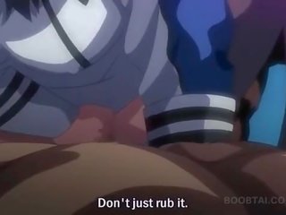 Hentai tramp jumping cum loaded cock on the floor