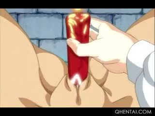 Hentai adult clip Prisoner In Chains Masturbating Cunt In The Cell