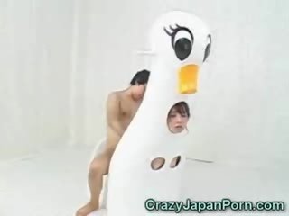 Japonsko duck mlada dama facialed!