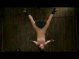 Adolescent Hanging Upside Down With Vibrator In Pussy Getting Her Body Tortured With movies Whipped By doc In The Dungeon