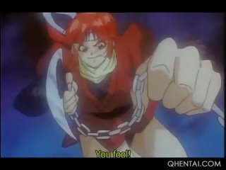 Hentai dirty film Slave Gets Her Little Snatch Fucked With A Sword