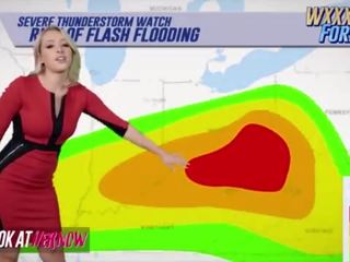 Meteorologist &lpar;Zoey Monroe&rpar; Warns Of Humidity Sliding In As &lpar;Michael Vegas&rpar; Slides His johnson In Her Pussy - Look Ather Now