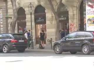 Sex slave is abused in public before hardcore dirty movie